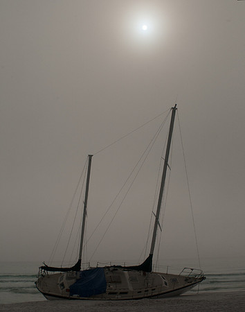boat and fog