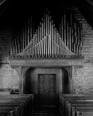Pine Mtn Church 4x5 Silver Print